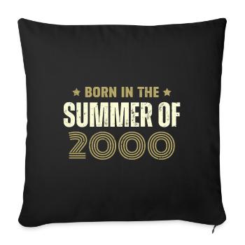 Millésime 2000 Cadeau D'anniversaire 2000 Vintage - Housse de coussin décorative 45 x 45 cm - noir - Devant