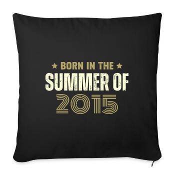 Vintage 2015 Vintage Birthday Gift 2015 - Sofa pillowcase 17,3'' x 17,3'' (45 x 45 cm) - black - Front