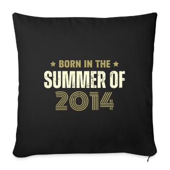 Jahrgang 2014 Vintage Geburtstagsgeschenk 2014 - Sofakissenbezug 45 x 45 cm - Schwarz - Vorne