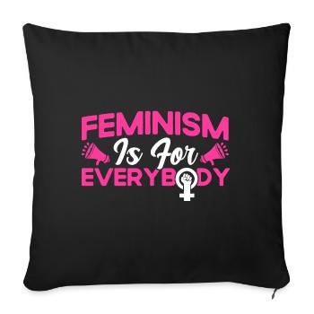 Women's Rights Feminist Empowerment - Sofa pillowcase 17,3'' x 17,3'' (45 x 45 cm) - black - Front