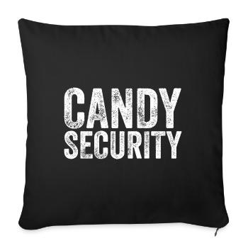 Candy Security Halloween Costume Parents Funny - Sofa pillowcase 17,3'' x 17,3'' (45 x 45 cm) - black - Front