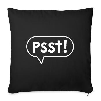 Psst Filipino Design für stolze Pinoys - Sofakissenbezug 45 x 45 cm - Schwarz - Vorne
