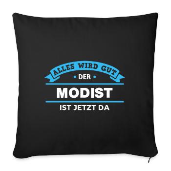 Modist Design für stolze Profis - Sofakissenbezug 45 x 45 cm - Schwarz - Vorne