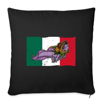 Quetzalcoatl Axolotl Mexique Divinité Aztèque - Housse de coussin décorative 45 x 45 cm - noir - Devant