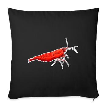 Red Cherry Shrimp Pet Design for proud - Sofa pillowcase 17,3'' x 17,3'' (45 x 45 cm) - black - Front