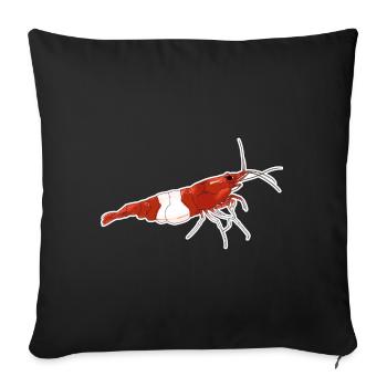 Red Rili Shrimp Pet Design for proud shrimp fans - Sofa pillowcase 17,3'' x 17,3'' (45 x 45 cm) - black - Front