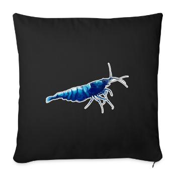 Blue Bolt Shrimp Pet Design for proud shrimp fans - Sofa pillowcase 17,3'' x 17,3'' (45 x 45 cm) - black - Front