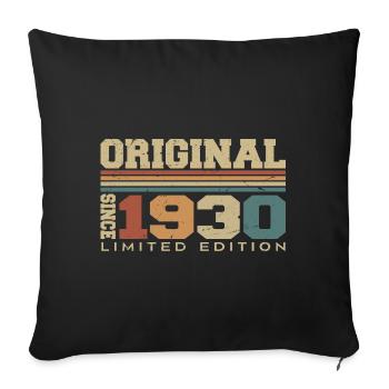 Original 1930's Retro Gift 94th Anniversary 1930's - Sofa pillowcase 17,3'' x 17,3'' (45 x 45 cm) - black - Front