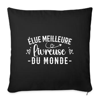 Delivery Girl Humor World's Best Delivery Girl Geschenk - Sofakissenbezug 45 x 45 cm - Schwarz - Vorne