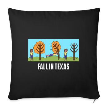 Texas Weather Fall Design pour les fiers Texans - Housse de coussin décorative 45 x 45 cm - noir - Devant
