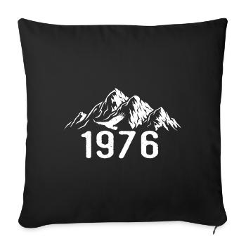 Jahrgang 1976 Geburtstag - 1976 Retro Geschenkidee - Sofakissenbezug 45 x 45 cm - Schwarz - Vorne