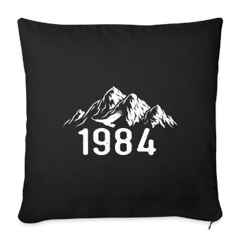 Vintage 1984 Birthday - 1984 Retro Gift Idea - Sofa pillowcase 17,3'' x 17,3'' (45 x 45 cm) - black - Front