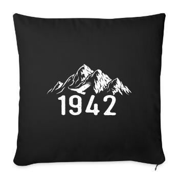Vintage 1942 Birthday - 1942 Retro Gift Idea - Sofa pillowcase 17,3'' x 17,3'' (45 x 45 cm) - black - Front