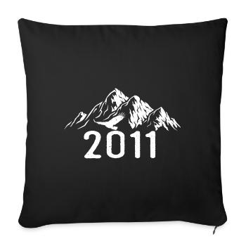 Vintage Geburtstag 2011 - Retro Geschenkidee 2011 - Sofakissenbezug 45 x 45 cm - Schwarz - Vorne