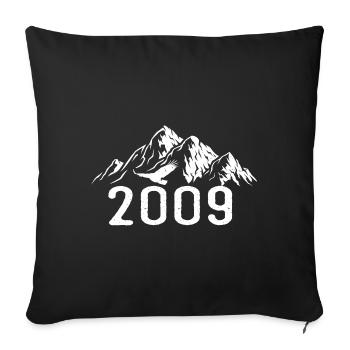 Vintage Birthday 2009 - Retro Gift Idea 2009 - Sofa pillowcase 17,3'' x 17,3'' (45 x 45 cm) - black - Front