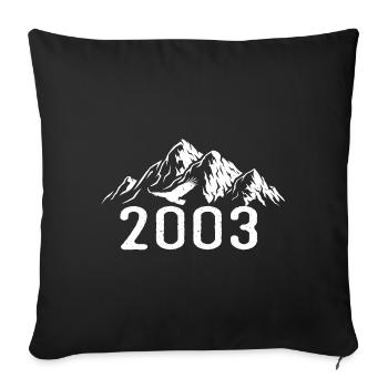 Vintage Geburtstag 2003 - Retro Geschenkidee 2003 - Sofakissenbezug 45 x 45 cm - Schwarz - Vorne
