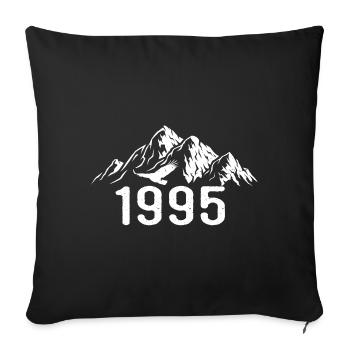 Vintage Geburtstag 1995 - 1995 Retro Geschenkidee - Sofakissenbezug 45 x 45 cm - Schwarz - Vorne