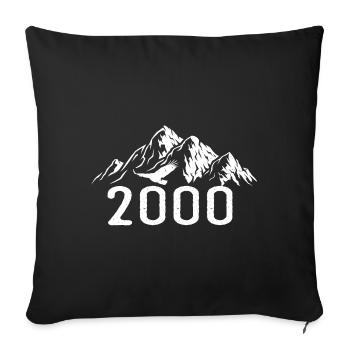 Vintage Geburtstag 2000 - Retro 2000 Geschenkidee - Sofakissenbezug 45 x 45 cm - Schwarz - Vorne