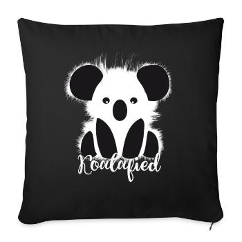 koala ours mignon dessin arbre Australie drôle - Housse de coussin décorative 45 x 45 cm - noir - Devant