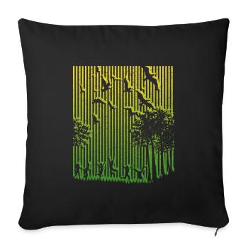 Illusion, bar code - Sofa pillowcase 17,3'' x 17,3'' (45 x 45 cm) - black - Front