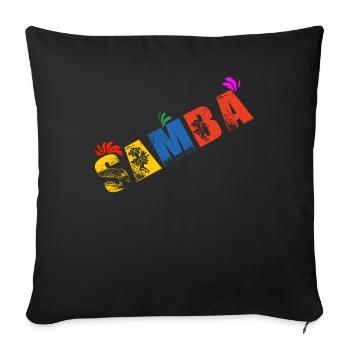 Samba latin danse danse danseur danse cadeau - Housse de coussin décorative 45 x 45 cm - noir - Devant