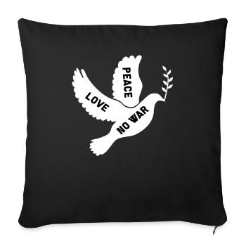 Paix pacifier la paix sucette cadeau - Housse de coussin décorative 45 x 45 cm - noir - Devant