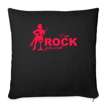 guitarist - Sofa pillowcase 17,3'' x 17,3'' (45 x 45 cm) - black - Front