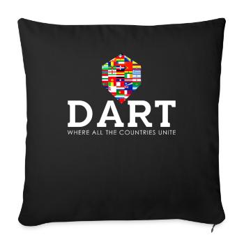 Dart Darts Dart Dart Dart Player Gift - Sofa pillowcase 17,3'' x 17,3'' (45 x 45 cm) - black - Front