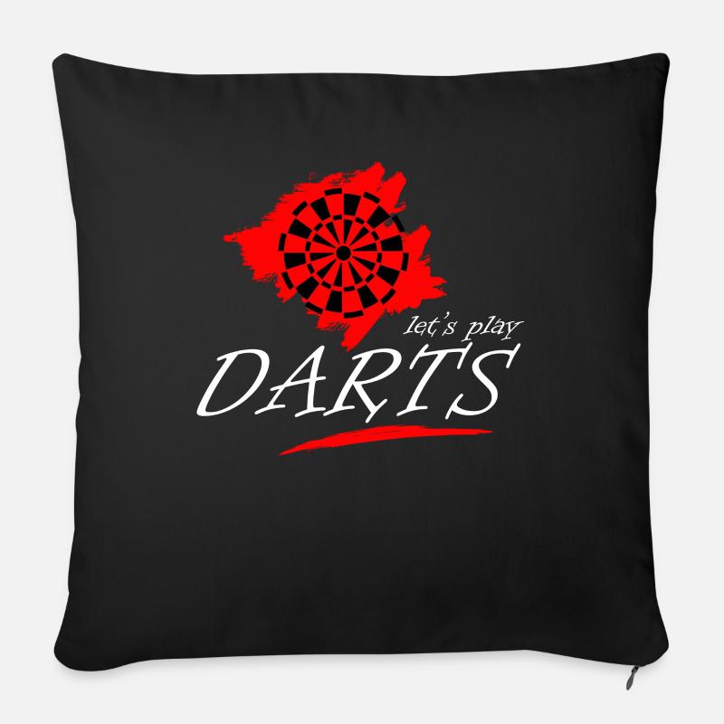 Dart Darts Darts Darts Darts Player Gift - Sofa pillowcase 17,3'' x 17,3'' (45 x 45 cm) - black