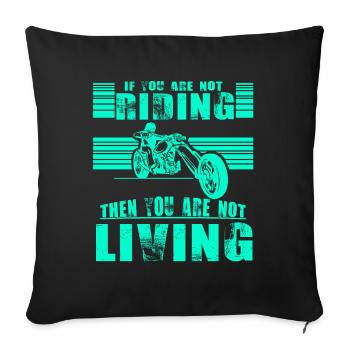 Biker Motorcyclist Superbike Chopper Gift - Sofa pillowcase 17,3'' x 17,3'' (45 x 45 cm) - black - Front