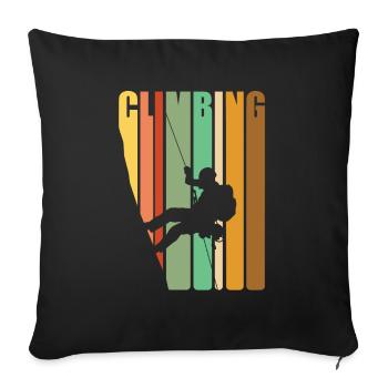 Climbing Retro Vintage - Sofa pillowcase 17,3'' x 17,3'' (45 x 45 cm) - black - Front