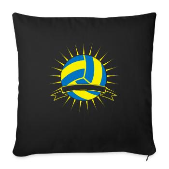 Volleyball Premium Shirt Cadeau de volleyball de plage - Housse de coussin décorative 45 x 45 cm - noir - Devant