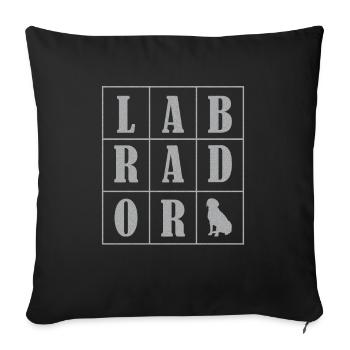 Labrador Dog Labrador - Sofa pillowcase 17,3'' x 17,3'' (45 x 45 cm) - black - Front