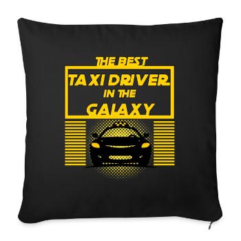 Chauffeur de taxi idée cadeau de chauffeur de taxi - Housse de coussin décorative 45 x 45 cm - noir - Devant