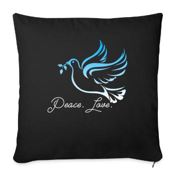 Paix pacifier la paix sucette cadeau - Housse de coussin décorative 45 x 45 cm - noir - Devant