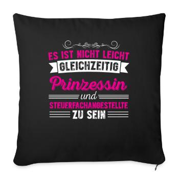 Des t-shirts et des fiscaliste spécialisés - Housse de coussin décorative 45 x 45 cm - noir - Devant