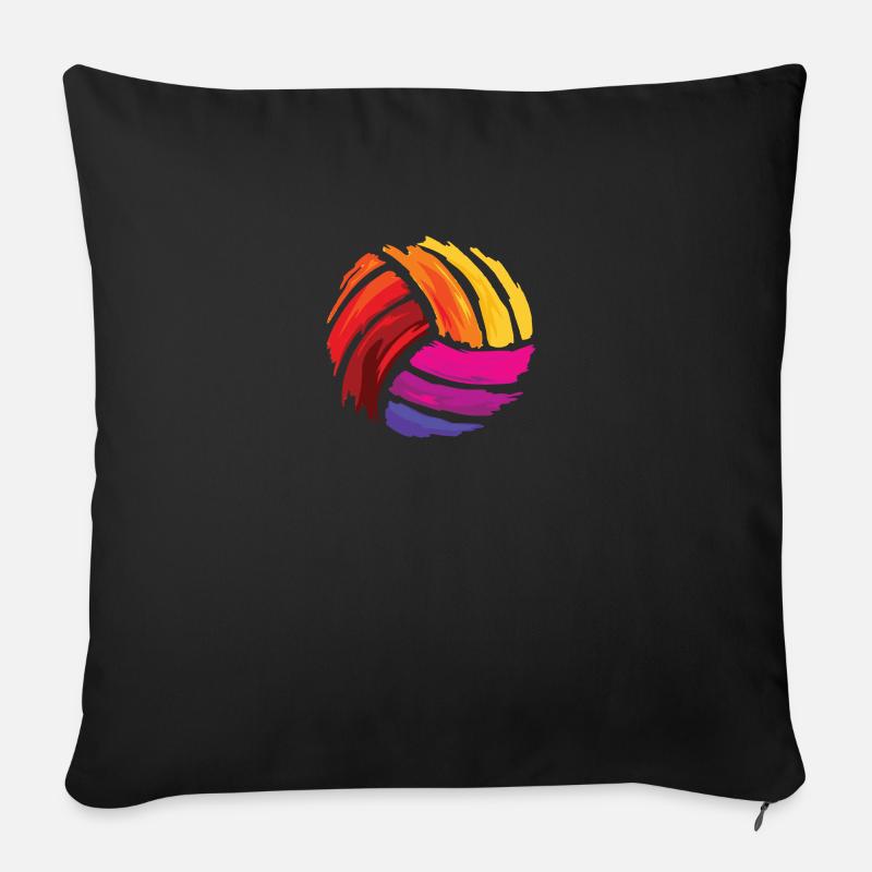 Volleyball Bunt - Sofakissenbezug 45 x 45 cm - Schwarz