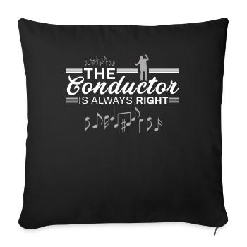 Conductor Maestro Orchestra Choir Conduct Gift - Sofa pillowcase 17,3'' x 17,3'' (45 x 45 cm) - black - Front