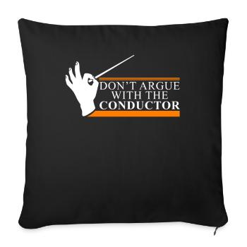 Conductor Maestro Orchestra Choir Conduct Gift - Sofa pillowcase 17,3'' x 17,3'' (45 x 45 cm) - black - Front