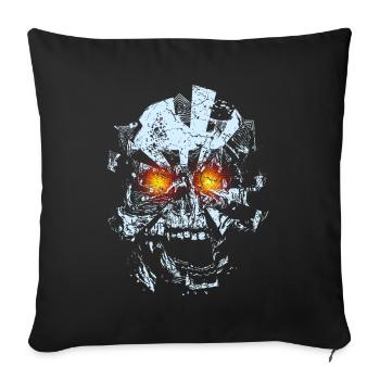 Totenkopf Schädel Skull Explosion - Sofakissenbezug 45 x 45 cm - Schwarz - Vorne