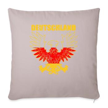 Deutschland Wappen Adler Fussball Trikot - Sofakissenbezug 45 x 45 cm - helles Taupe - Vorne