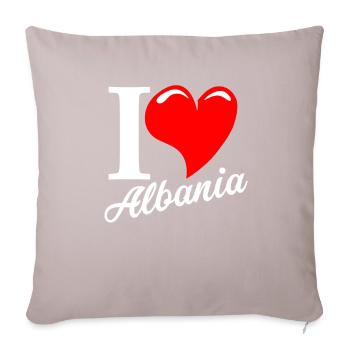 Albania - Sofa pillowcase 17,3'' x 17,3'' (45 x 45 cm) - light taupe - Front