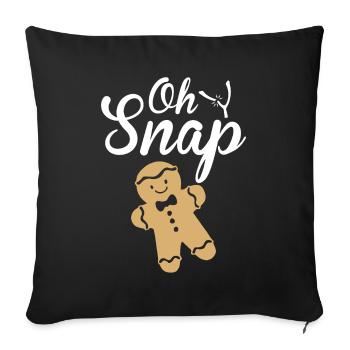 Wishbone Oh Snap Thanksgiving Gingerbread - Housse de coussin décorative 45 x 45 cm - noir - Devant