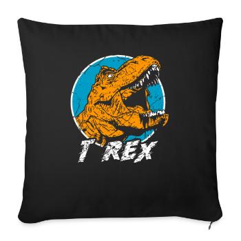 T-Rex Tyrannosaurus Rex - Sofa pillowcase 17,3'' x 17,3'' (45 x 45 cm) - black - Front
