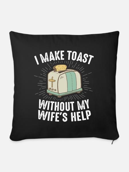 Grappige Echtgenoot Echtgenoot Hobby Chef-kok Fun Gift Cool - Soffkuddsöverdrag, 45 x 45 cm - svart