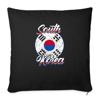 South Korea Korea Korean Korean - Sofa pillowcase 17,3'' x 17,3'' (45 x 45 cm) - black - Front