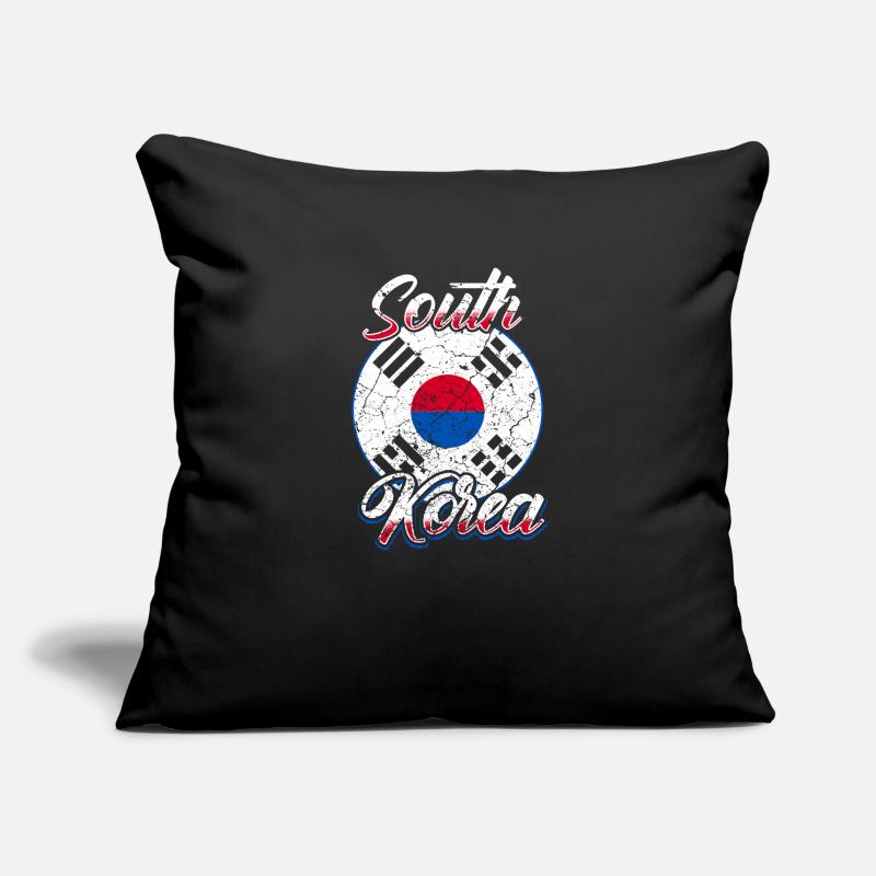 Corée du Sud Corée Coréen Coréen Housse de coussin décorative 45 x 45 cm