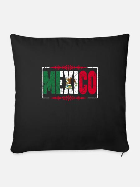 Mexiko - Sofakissenbezug 45 x 45 cm - Schwarz