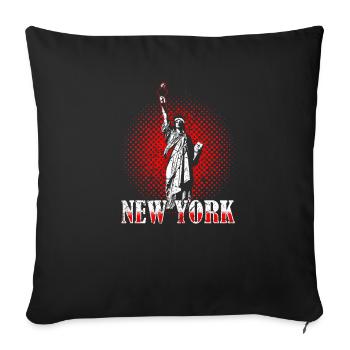 New York - Sofakissenbezug 45 x 45 cm - Schwarz - Vorne