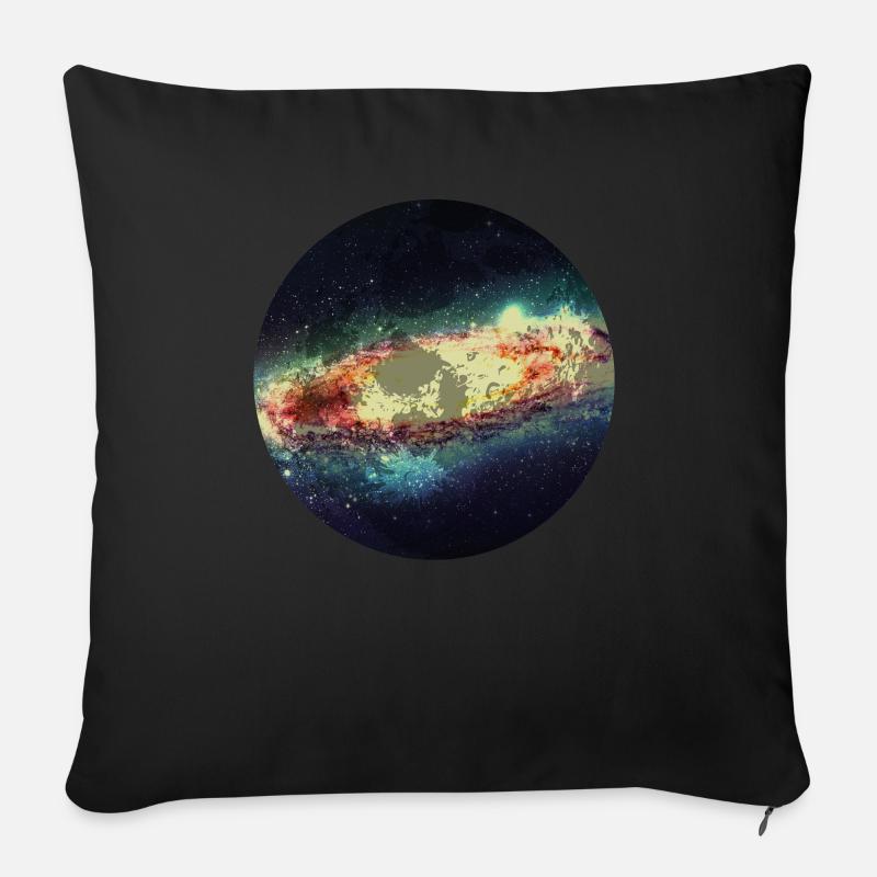 Galaxie Milchstrasse - Sofakissenbezug 45 x 45 cm - Schwarz